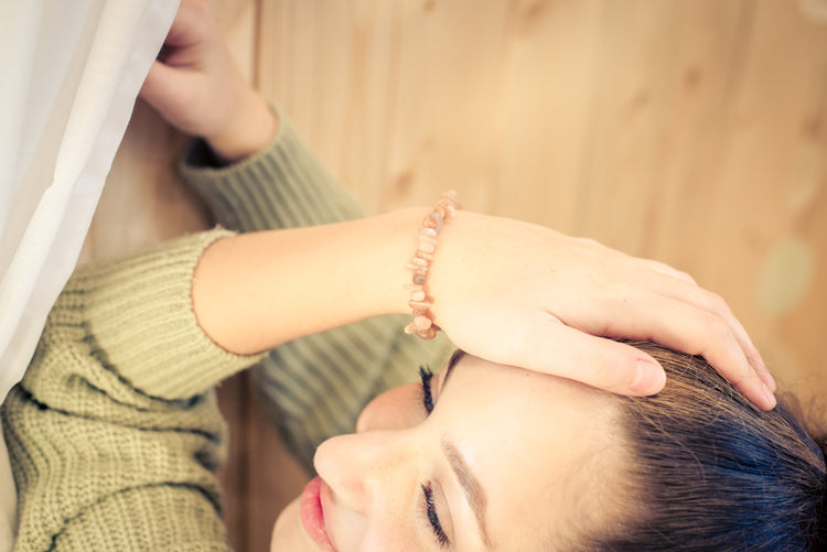 Moonstone chip bracelet