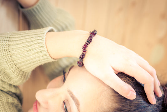 Granat Splitterarmband