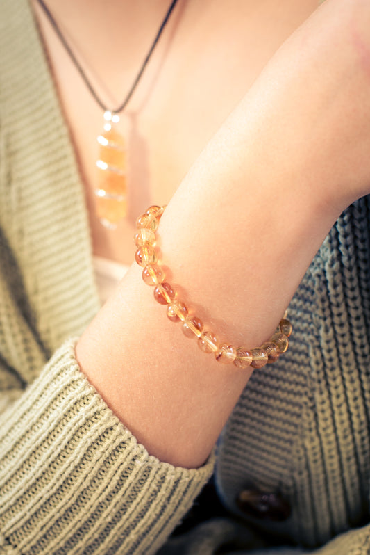 Citrine ball bracelet | 8mm