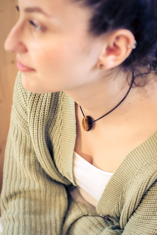Tiger eye drop pendant
