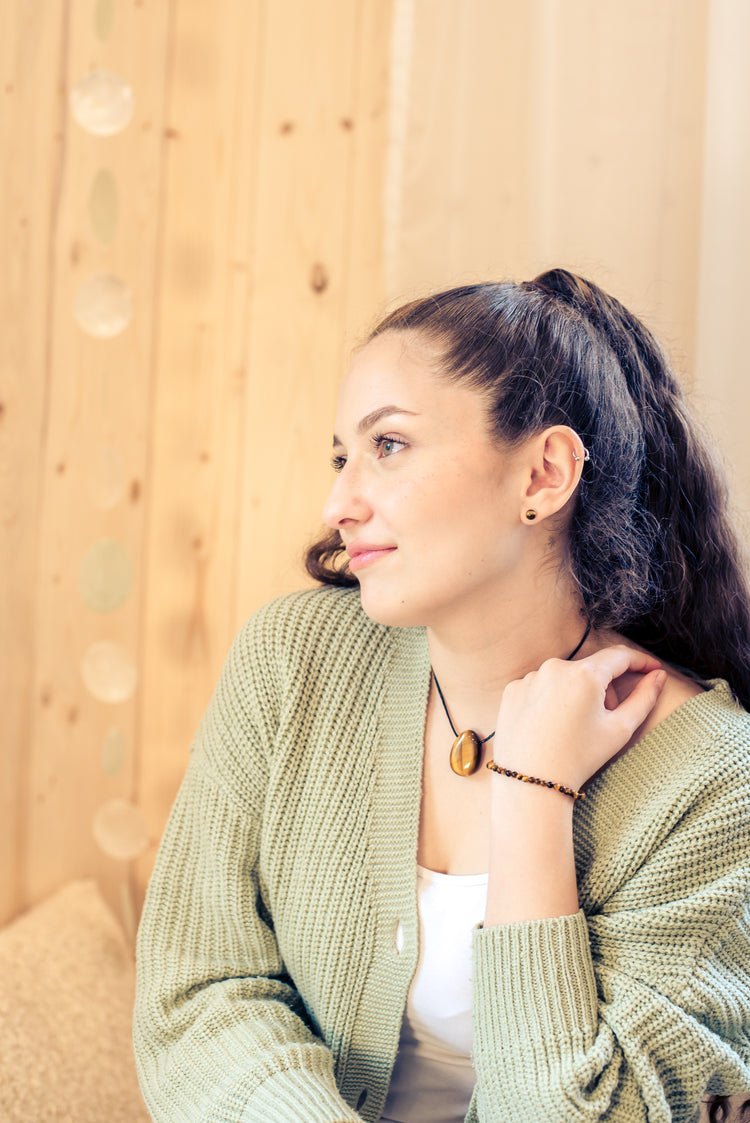 Tiger eye drop pendant