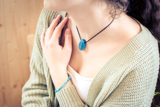 Apatite drop pendant