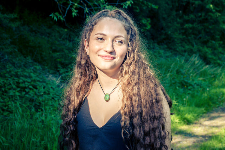 Chrysoprase drop pendant