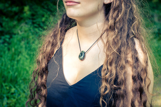 Emerald drop pendant