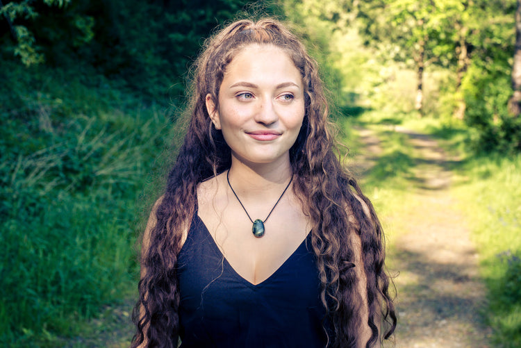 Emerald drop pendant