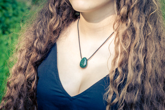 Heliotrope drop pendant