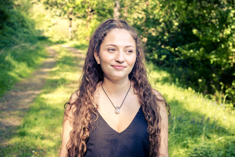 Tourmaline quartz drop pendant