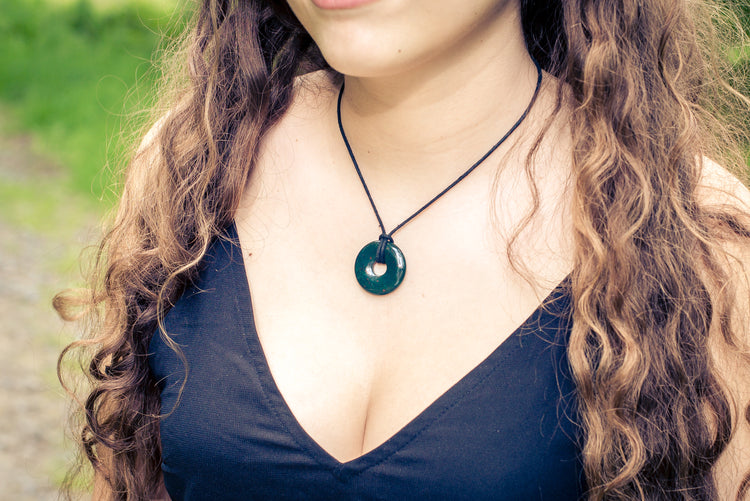 Heliotrope Donut | 30 mm pendant + cotton cord