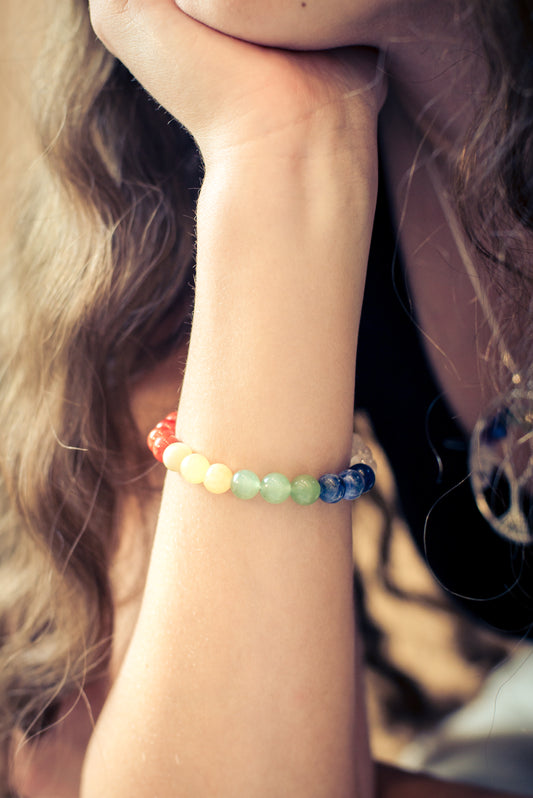 Chakra ball bracelet | 8 mm