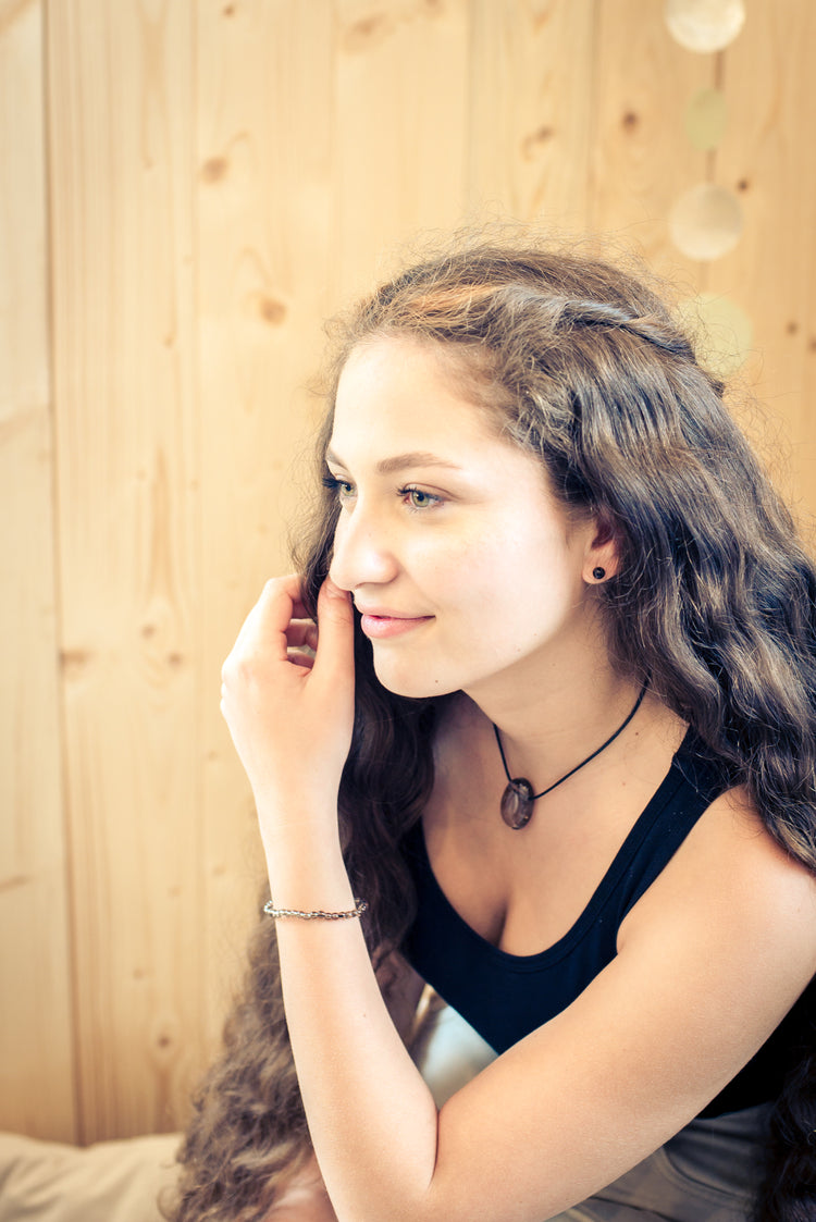 Smoky quartz drop pendant