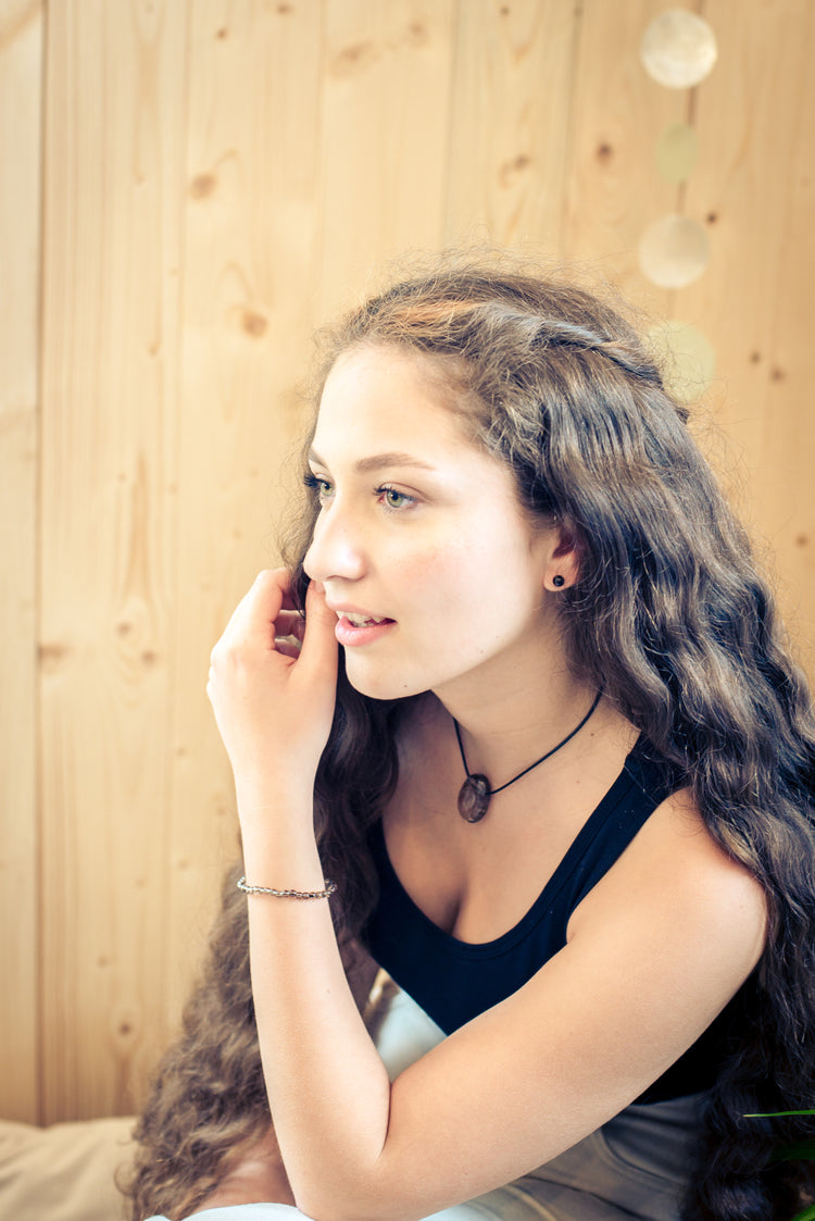 Smoky quartz stud earrings 6 mm | 925 silver