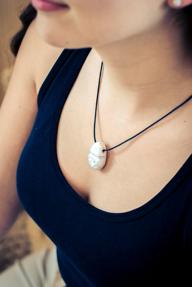 Magnesite drop pendant