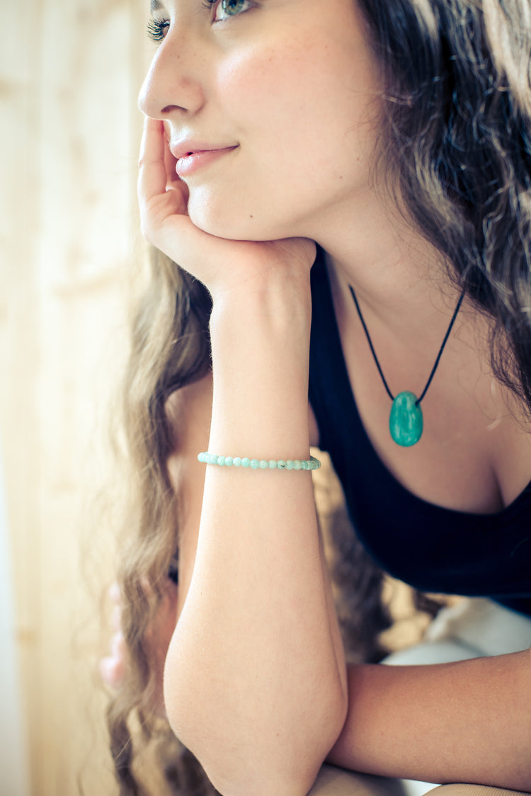 Amazonite drop pendant