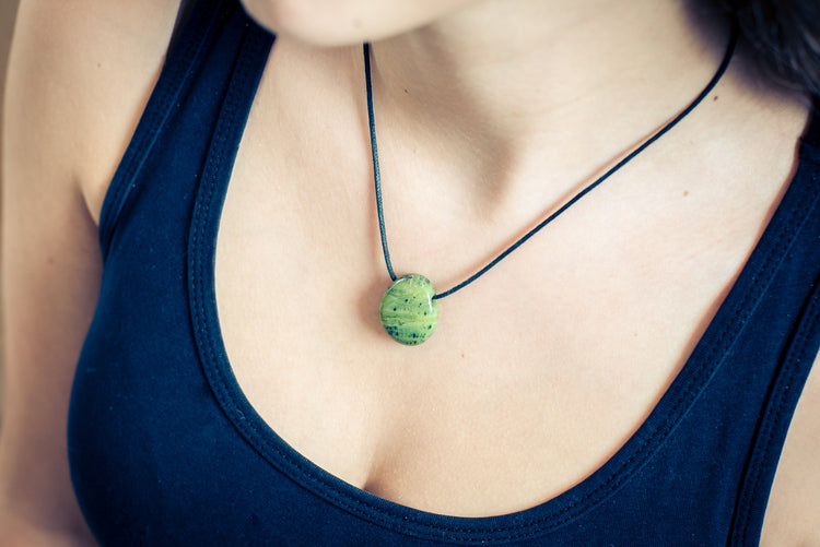 Jade (nephrite) drop pendant