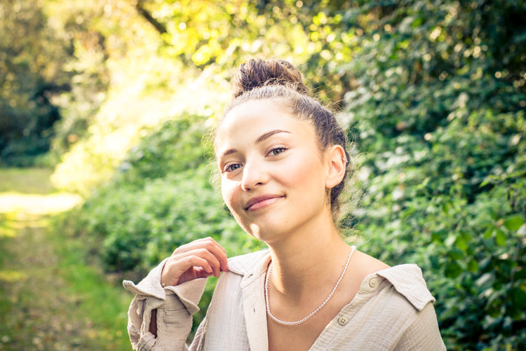 Bergkristall Kugelkette | Ø 4mm mit 925er Silber Verschluss | 45cm