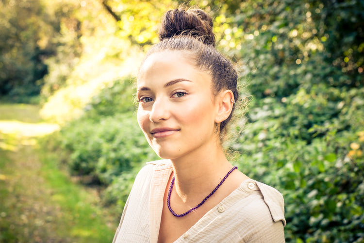 Amethyst | Ø 4mm with 925 silver clasp | 45cm