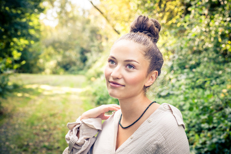 Heliotrope bead chain | Ø 4mm with 925 silver clasp | 45cm