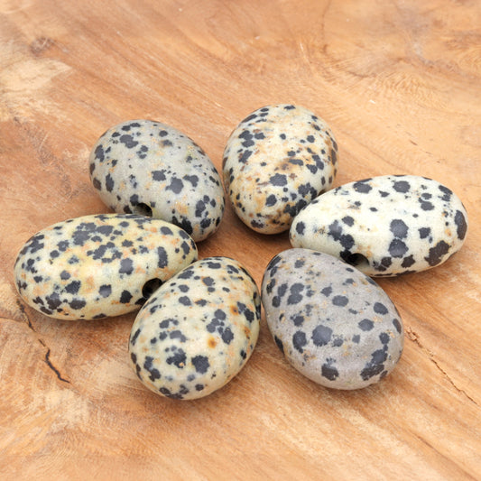 Dalmatian stone (Aplit) drop pendant