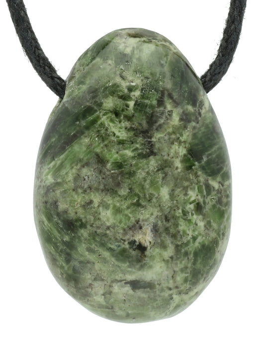 Diopside drop pendant