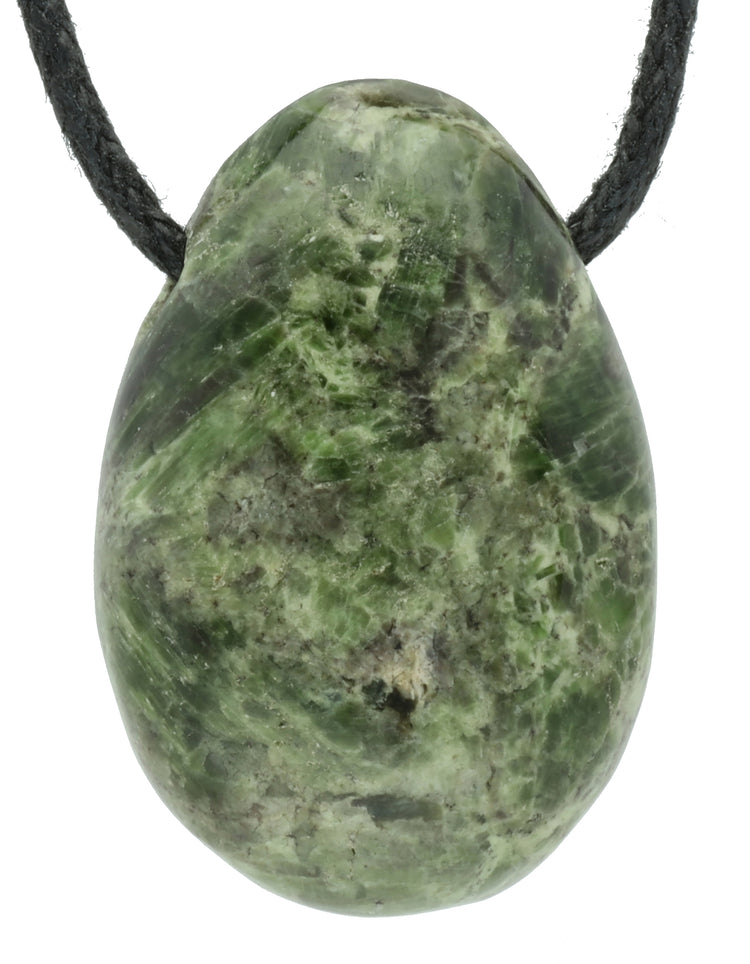 Diopside drop pendant