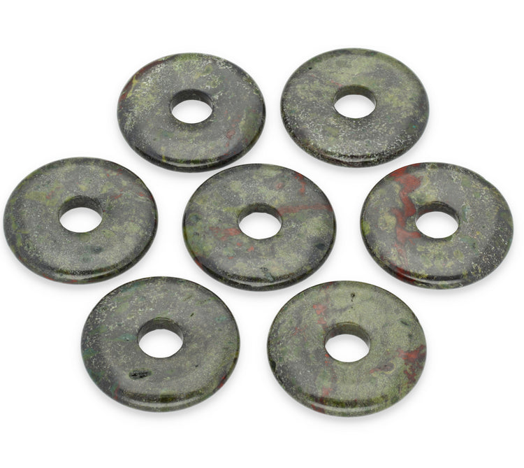 Dragon's Blood Jasper Donut | 30 mm Pendant + Cotton Cord