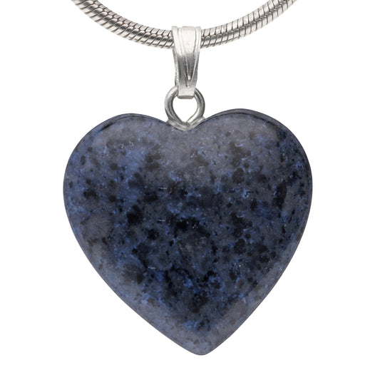 Dumortierite heart pendant | 2x2cm