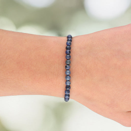 Dumortierite mini ball bracelet | 4mm