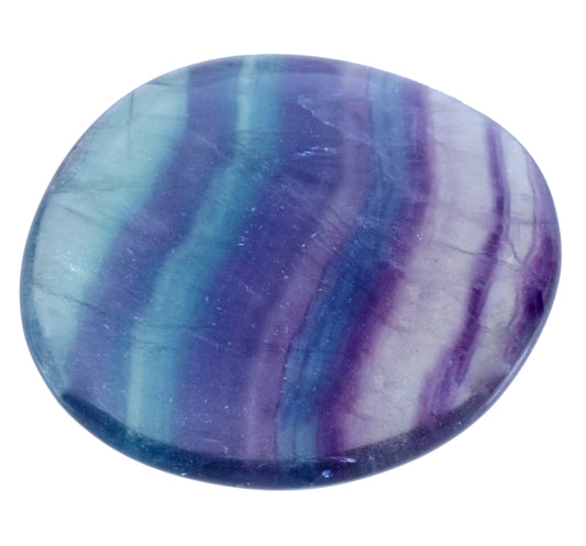 Fluorite, colorful disc stone