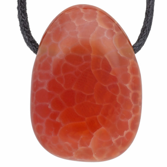 Fire agate drop pendant
