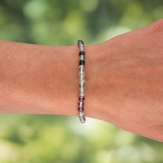 Fluorite mini ball bracelet | 4mm