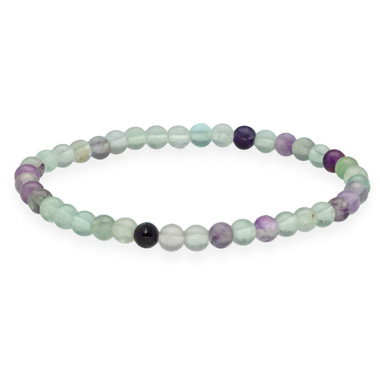 Fluorite mini ball bracelet | 4mm