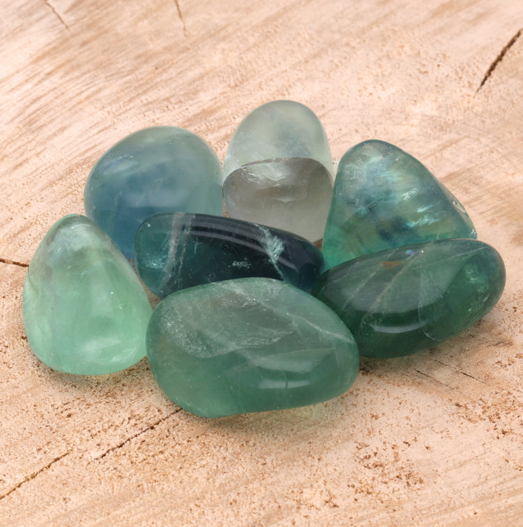 Fluorite tumbled stone