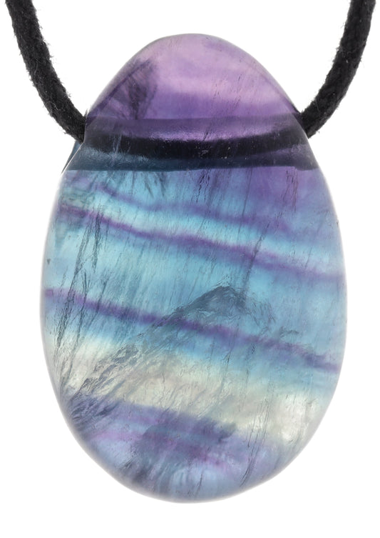 Fluorite, colorful drop pendant
