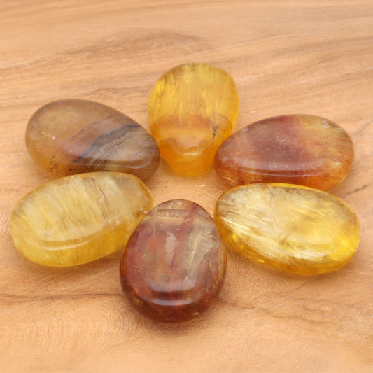 Fluorite, yellow drop pendant