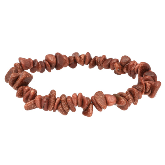 Goldstone chip bracelet