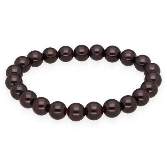 Garnet bead bracelet | 8 mm