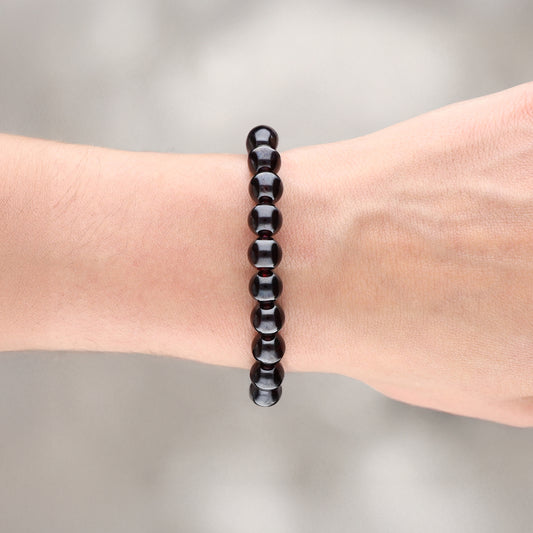 Garnet bead bracelet | 8 mm