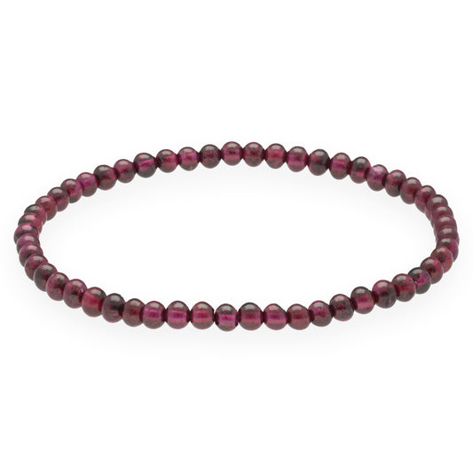 Garnet mini bead bracelet | 4 mm