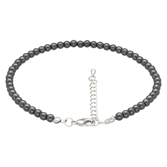 Hematite anklet | 4mm