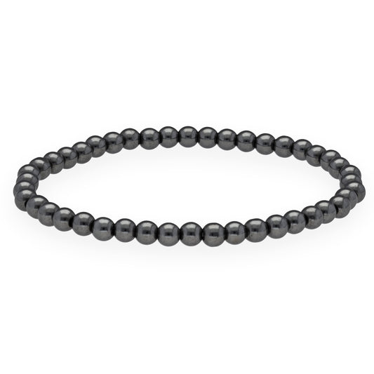 Hematite mini bead bracelet | 4 mm