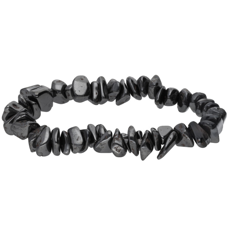 Hematite chip bracelet