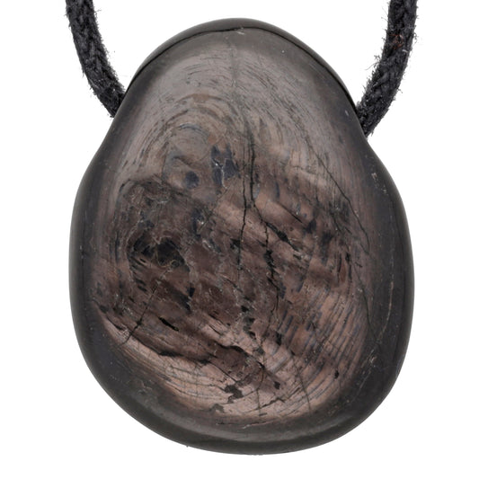 Hypersthene drop pendant