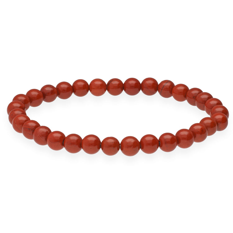 Jasper, red ball bracelet | 6mm
