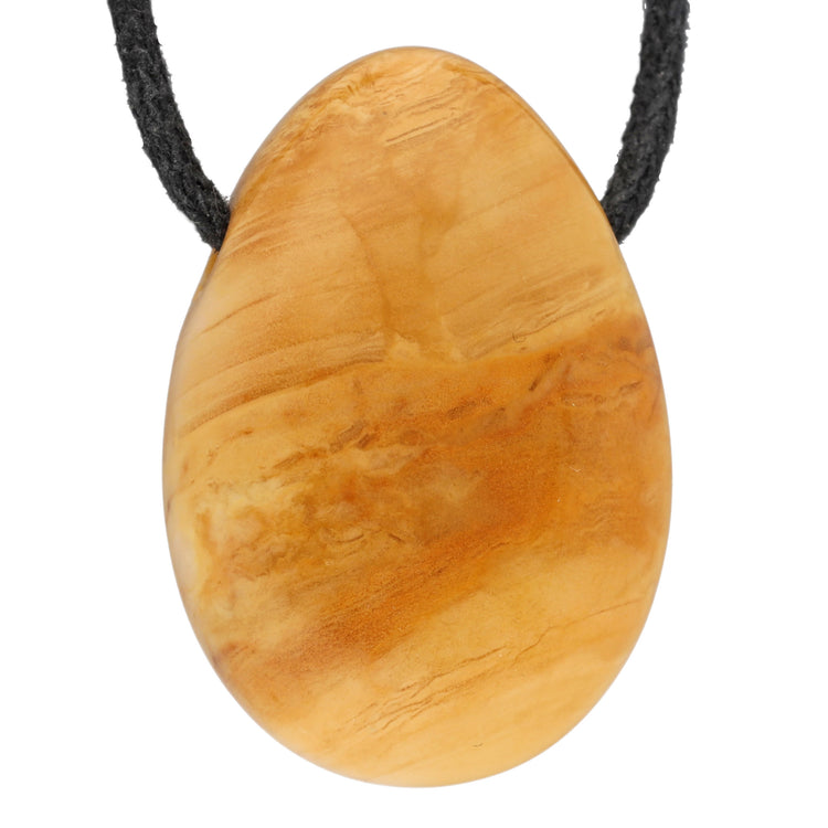 Jasper, yellow drop pendant