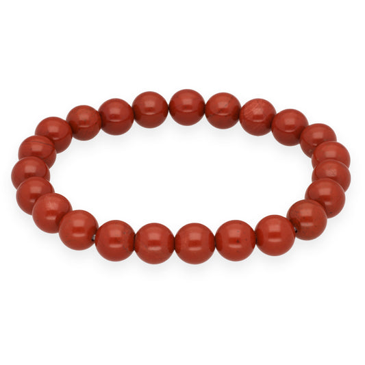 Jasper, red ball bracelet | 8mm