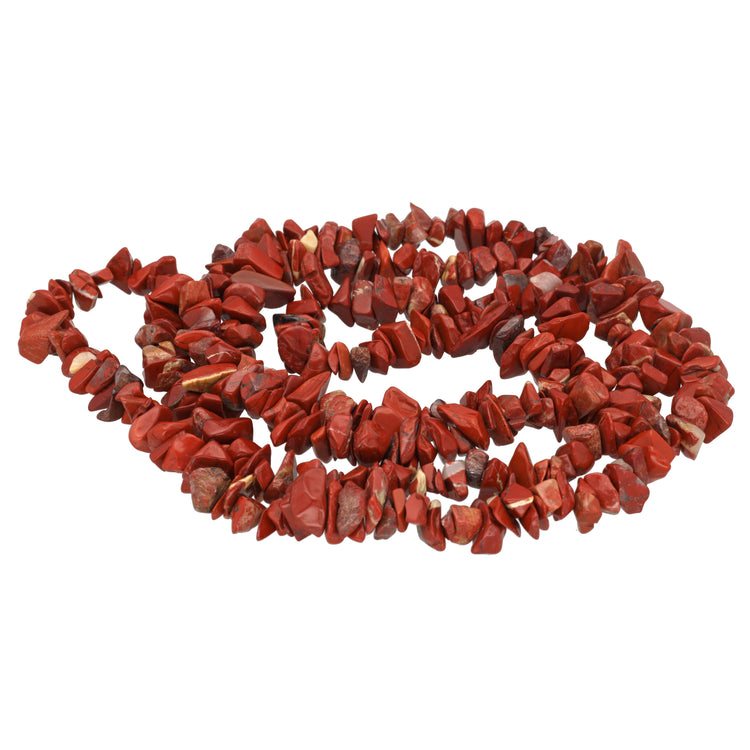 Jasper, red sliver necklace | 90cm
