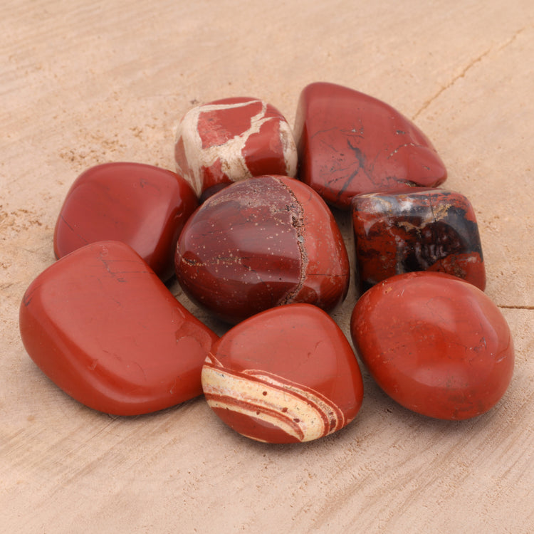 Jasper, red tumbled stone