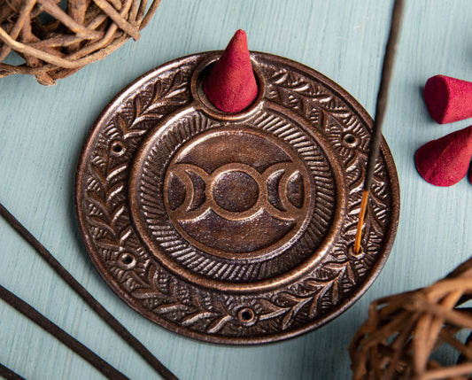 Räucherstäbchen- und Kegelhalter Sonne und Mond