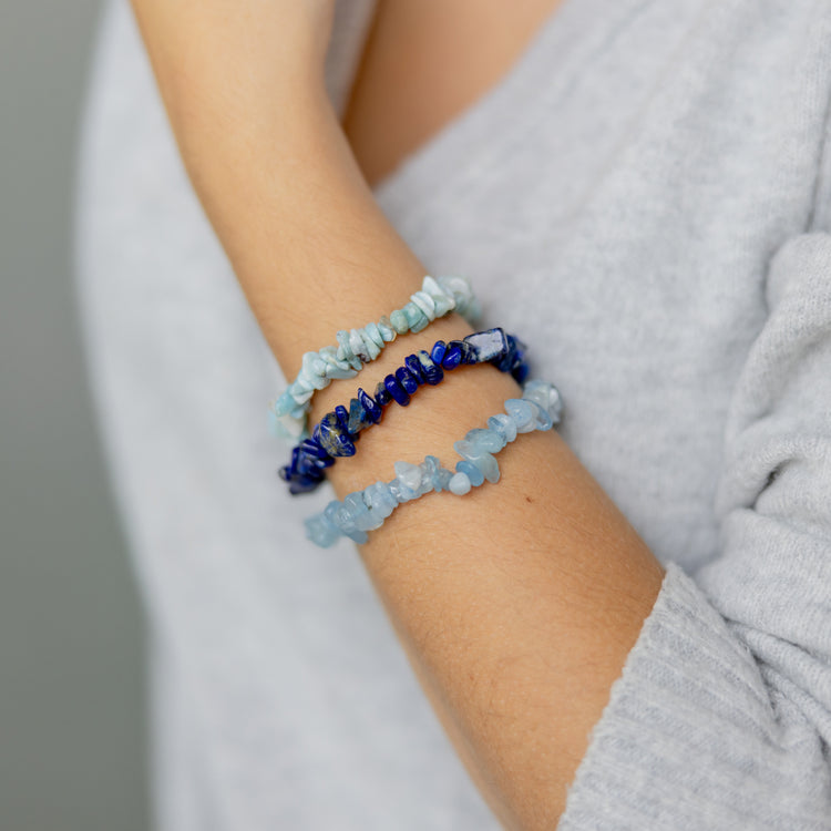 Aquamarin Splitterarmband