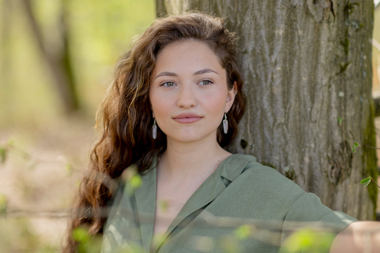 Bergkristall Spitze Ohrhänger | 2,5 - 3,5 cm groß | versilberte Ohrstecker